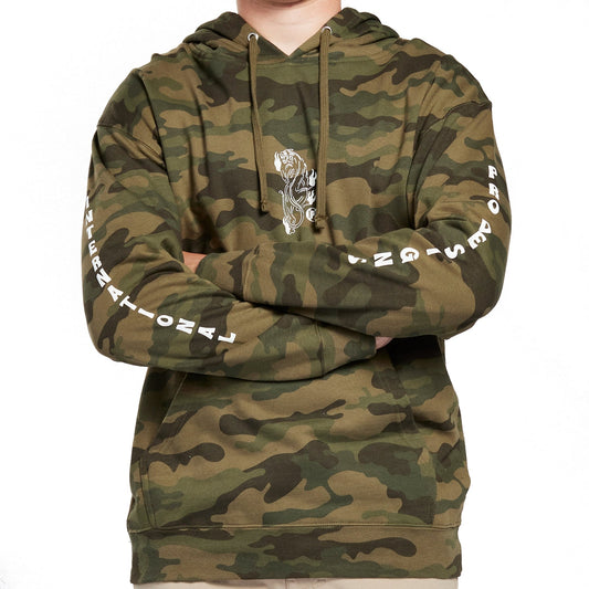 IPD Rose Panther Camo Pullover Hoodie