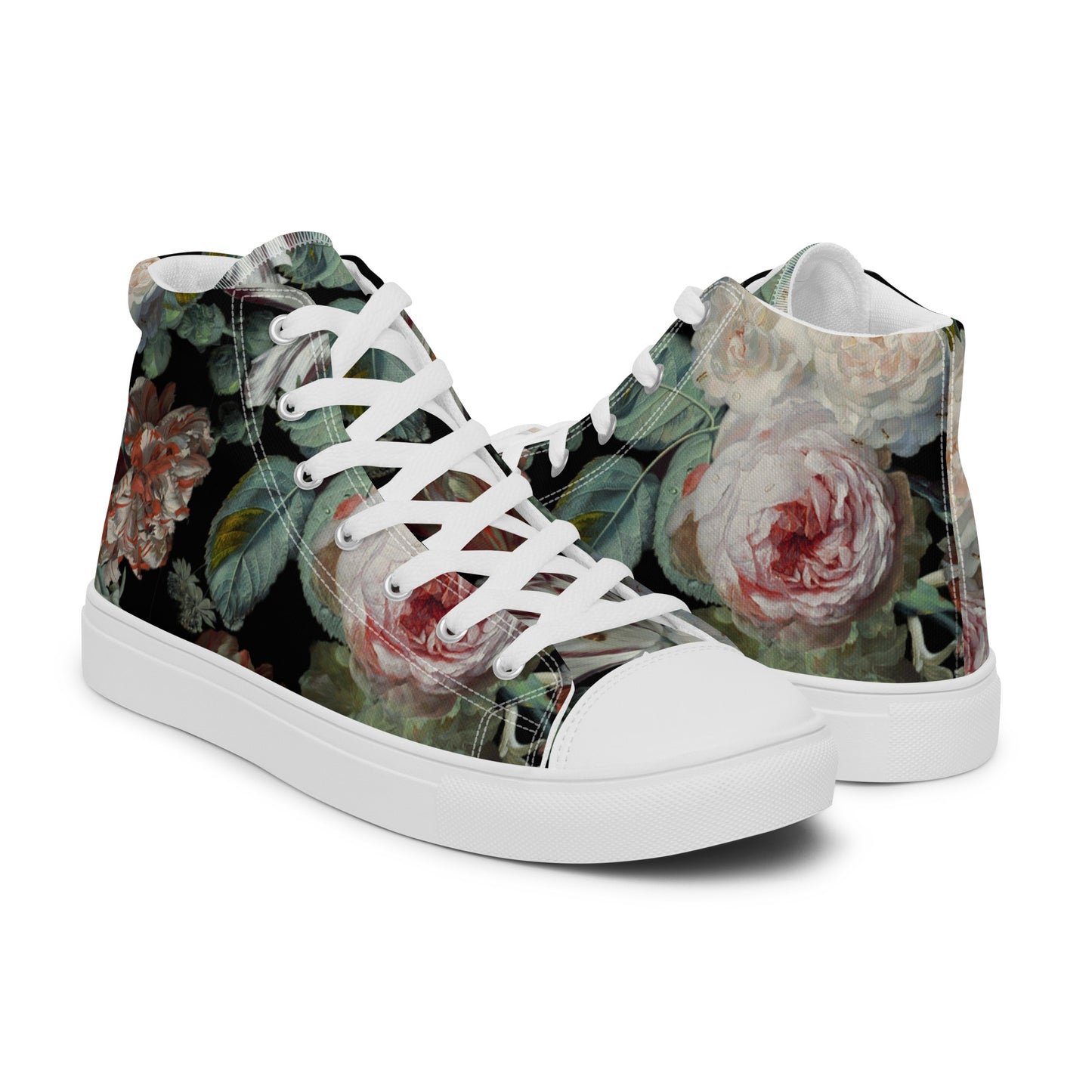 Flower Power high top canvas shoes